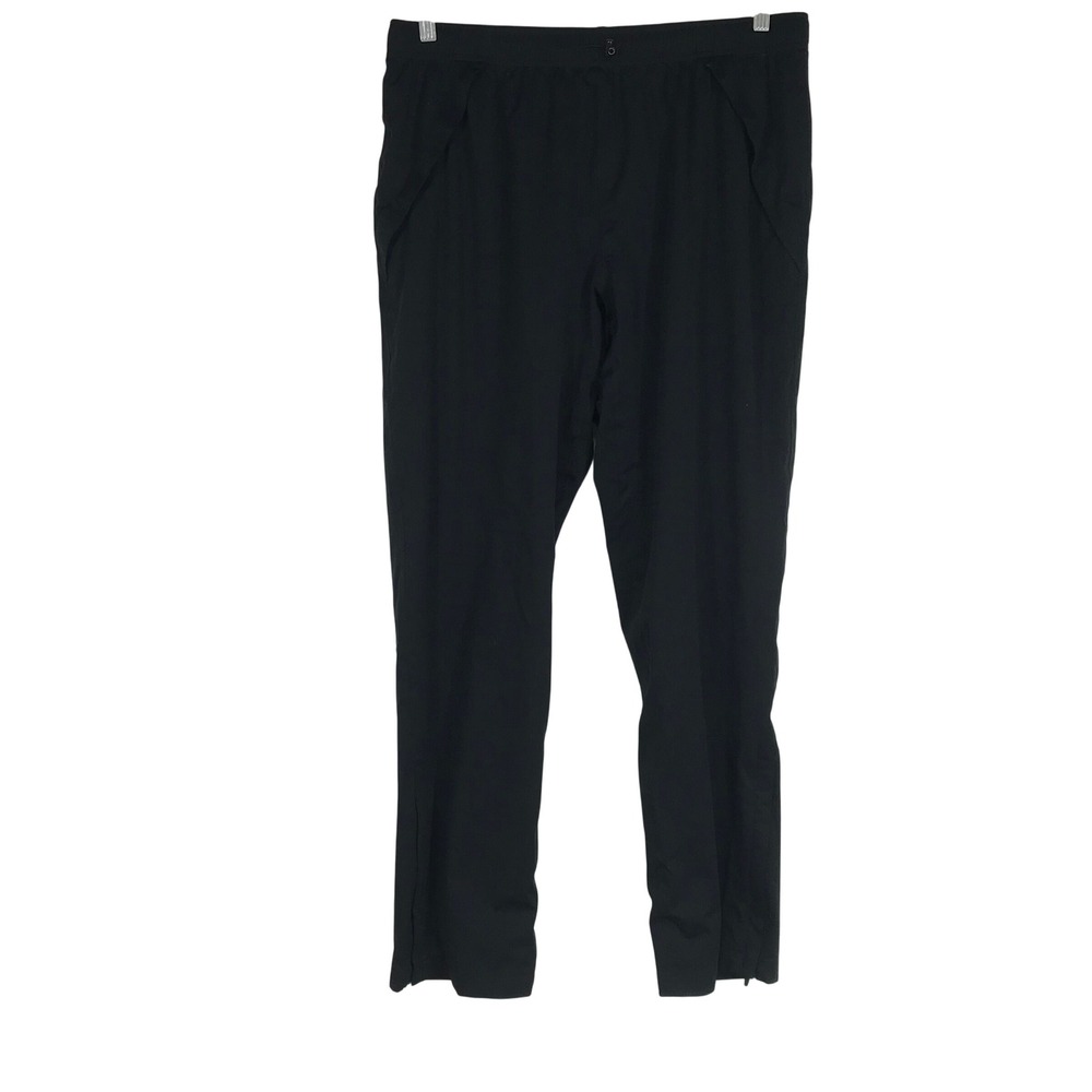 Lady Hagen Womens Black Golf‎ Pants Elastic Waist Toggle Zipper Cuffs Size L